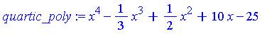 x^4-1/3*x^3+1/2*x^2+10*x-25