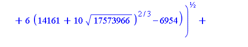 1/12+1/12*((-11*(14161+10*17573966^(1/2))^(1/3)+6*(14161+10*17573966^(1/2))^(2/3)-6954)/(14161+10*17573966^(1/2))^(1/3))^(1/2)+1/12*I*((22*(14161+10*17573966^(1/2))^(1/3)*((-11*(14161+10*17573966^(1/2...