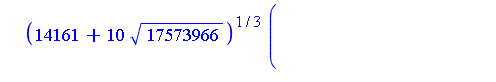 1/12+1/12*((-11*(14161+10*17573966^(1/2))^(1/3)+6*(14161+10*17573966^(1/2))^(2/3)-6954)/(14161+10*17573966^(1/2))^(1/3))^(1/2)+1/12*I*((22*(14161+10*17573966^(1/2))^(1/3)*((-11*(14161+10*17573966^(1/2...