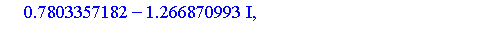 -.7344760654, -.4130976855-.6665875516*I, -.4130976855+.6665875516*I, .7803357182-1.266870993*I, .7803357182+1.266870993*I