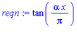 tan(alpha*x/Pi)