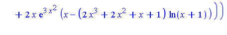 Int(x*(x+1)*((x^2*exp(2*x^2)-ln(x+1)^2)^2+2*x*exp(3*x^2)*(x-(2*x^3+2*x^2+x+1)*ln(x+1)))/((x+1)*ln(x+1)^2-(x^3+x^2)*exp(2*x^2))^2, x)