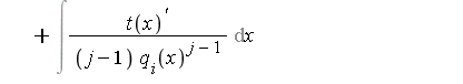 Int(t(x)*q[i](x)^`'`/q[i](x)^j, x) = -t(x)/((j-1)*q[i](x)^(j-1))+Int(t(x)^`'`/((j-1)*q[i](x)^(j-1)), x)