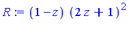 (1-z)*(2*z+1)^2