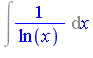 Int(1/ln(x), x)