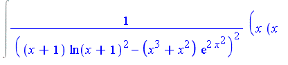 Int(x*(x+1)*((x^2*exp(2*x^2)-ln(x+1)^2)^2+2*x*exp(3*x^2)*(x-(2*x^3+2*x^2+x+1)*ln(x+1)))/((x+1)*ln(x+1)^2-(x^3+x^2)*exp(2*x^2))^2, x)
