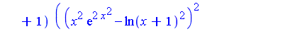 Int(x*(x+1)*((x^2*exp(2*x^2)-ln(x+1)^2)^2+2*x*exp(3*x^2)*(x-(2*x^3+2*x^2+x+1)*ln(x+1)))/((x+1)*ln(x+1)^2-(x^3+x^2)*exp(2*x^2))^2, x)
