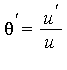 theta^`'` = u^`'`/u