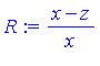 (x-z)/x