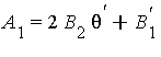 A[1] = 2*B[2]*theta^`'`+B[1]^`'`