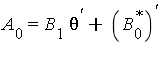 A[0] = B[1]*theta^`'`+(B[0]^`*`)^`'`