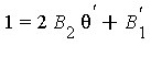 1 = 2*B[2]*theta^`'`+B[1]^`'`