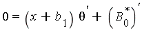 0 = (x+b[1])*theta^`'`+(B[0]^`*`)^`'`