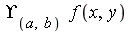 Upsilon[a, b]*f(x, y)