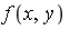 f(x, y)