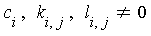 c[i], k[i, j], l[i, j] <> 0