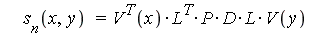 s[n](x, y) = V(x)^T*L^T*P*D*L*V(y)