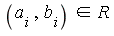 `in`(a[i], b[i], R)