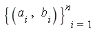 ({a[i], b[i]})[i = 1]^n