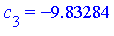 c[3] = -9.83284
